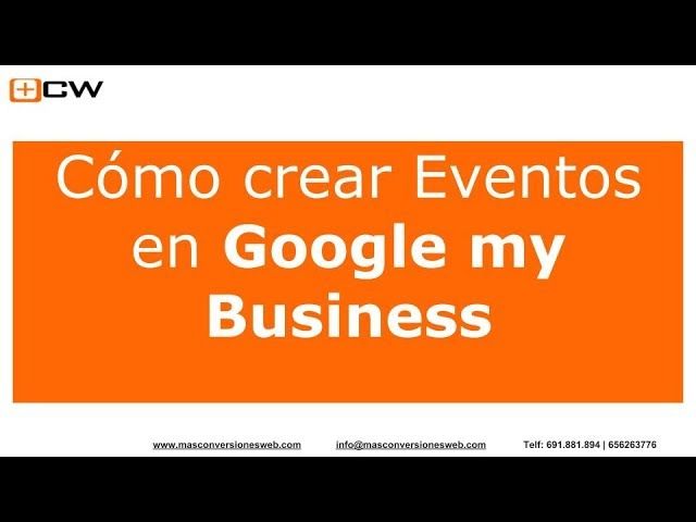Administracion de eventos en Google My Business